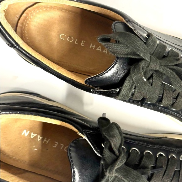 Cole Haan Black Leather Air Quincy Casual Shoe Lace Up Sport Sneakers Mens 7.5 - Picture 9 of 11